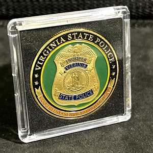 Moneda Desafío de San Miguel POLICÍA DEL ESTADO VIRGINIA escudo POLICÍA con estuche - Imagen 1 de 10