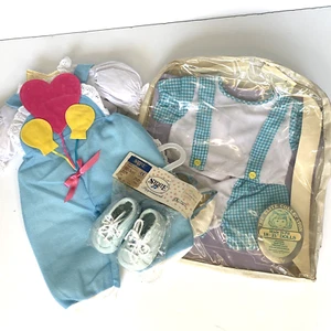 Baby Doll Clothes Shoes Lot Boy Blue Outfits Balloons - Picture 1 of 12