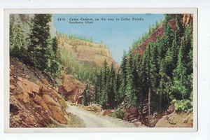 Cedar Canyon Road Postcard Cedar Breaks Southern Utah - Picture 1 of 2