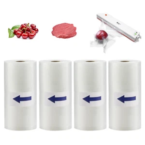 4 Rollen 8x50 Food Saver Vakuumierbeutel 4 Mil FoodSaver Geprägte Aufbewahrungsbeutel - Bild 1 von 5