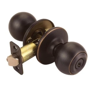 Design House 791608 BALL BRONZE KEYED ENTRY DOOR KNOB - Picture 1 of 2