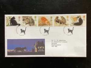 GB 1995 Cats FDC, Royal Mail Brand , Kitts Green special pmk (K543) - Photo 1 sur 1