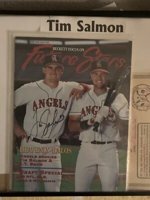 Form MLB Angels star Tim salmon Autograph Beckett  1993 Issue “26 Come With COA Foto 1 de 2