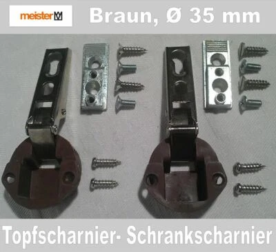 Topfscharnier Küchenschrank Scharnier Möbelscharnier Schrankscharnier  Ø 35 mm - Bild 1 von 4