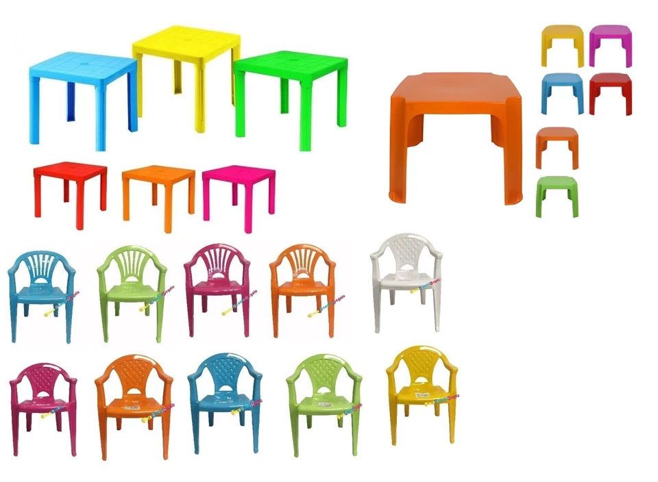 Tavolino in Plastica per Bambini Tavolo da Gioco Sedia Tavolo e Sedie Bambini - Image 1 of 1