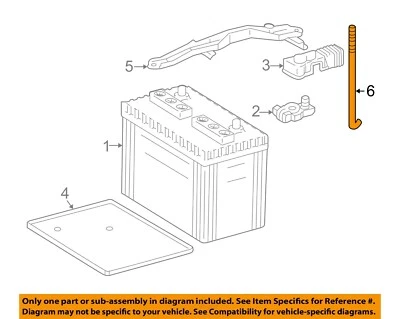 Оригинальный болт крепления аккумулятора TOYOTA 05-15 Tacoma 4,0 л-V6 7445104040 - Изображение 1 из 2