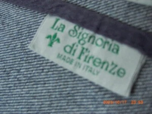 La Signoria Di Firenze Italien Vintage Denim Picknick Küche Tischsets X2 groß - Bild 1 von 8