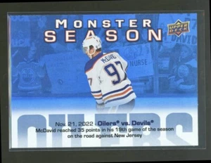 CONNOR MCDAVID 2023-24 Upper Deck Series 2 Monster Season Insert Card #19 - Picture 1 of 2