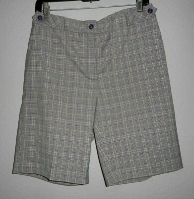Bermudas EP Pro PLAID STRETCH GRIS PERLA TALLA 8 NUEVAS CON ETIQUETAS NUEVAS Foto 1 de 4