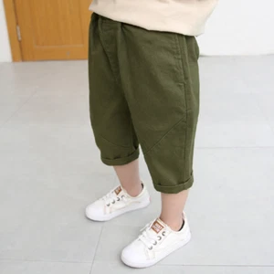 Children's Shorts Boy's Pants Cotton Medium Pants Loose Casual Kid's Pants - Picture 1 of 13