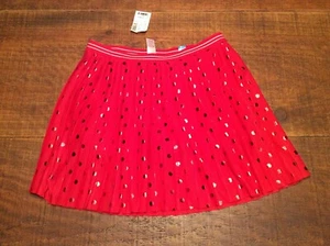 Justice Skirt NWT Girls 10 Red w/ Shiny Dots Shorts Under $29.90  - Picture 1 of 5