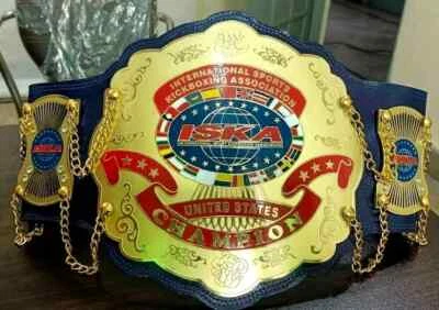 Cinturón para adultos de la Asociación Internacional de Kickboxing Deportivo ISKA de Estados Unidos 2 mm/4 mm Foto 1 de 4