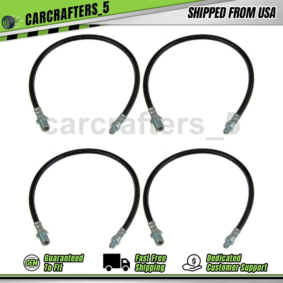 4 Front Rear Brake Hydraulic Hose For 1957 Dodge W100 Pickup W200 Pickup 5.1L Foto 1 de 4