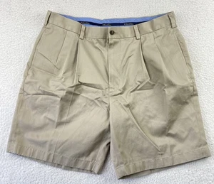 Pantalones Cortos Brooks Brothers Para Hombre Caqui Tostado 36 Algodón Ligero Ventaja Chino Pliegues - Imagen 1 de 8