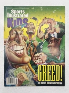 1995 Sports Illustrated For Kids Feb Greed: Card Sheet Newsstand High Grade - Picture 1 of 4