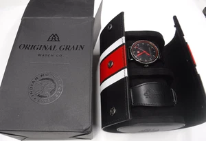 ORIGINAL GRAIN INDIAN MOTORCYCLE DARK HORSE MENS WATCH + EXTRA BAND & CASE X8 - Picture 1 of 13