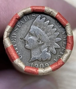 LINCOLN WHEAT CENT ROll 1909-1958 With 1909 Indian Cent Ender. (W-188) - Picture 1 of 6