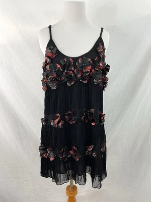 Pretty Angel Tunic Top Womens Large L Floral Fringe Tank Spaghetti Strap - Image 1 of 4