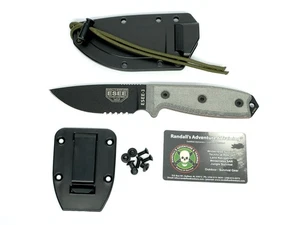 ESEE Knives 3S-B Fixed Blade Knife Black Carbon Steel Gray G10 w/ Black Sheath - Picture 1 of 1