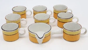 VINTAGE Staffordshire "Midwinter" Coffee Set - 8 Cups and Server - Picture 1 of 6
