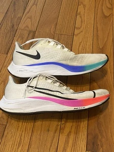 Men's Nike Air Zoom Pegasus 37 White Multi-Color Pink Blue Teal Size 13 - Picture 1 of 6