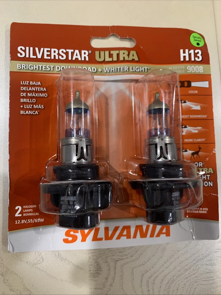 Sylvania Silverstar ULTRA H13 (9008) Bombilla Faro 2 Bombillas 6254 Foto 1 de 2
