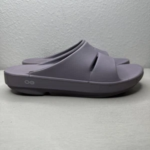 Sandalias cómodas Oofos Ooahh Slide púrpura sin cordones para mujer talla 11 - Imagen 1 de 7