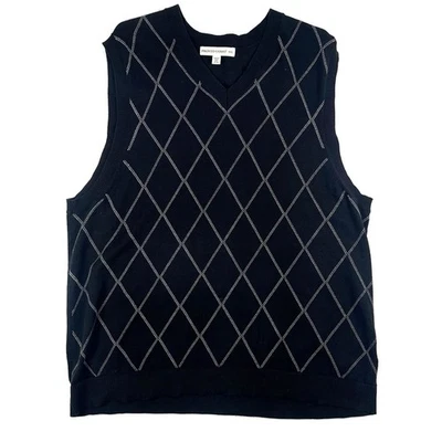 Chaleco Suéter Argyle Pronto Uomo Para Mujer Talla XXL 100% Algodón Cuello en V Pullover Foto 1 de 4