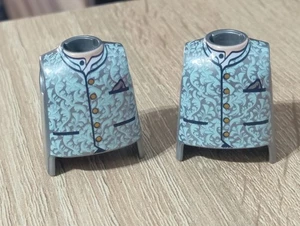 PLAYMOBIL X2 CUERPOS TORSOS CHALECO BOLSILLOS PAÑUELO VICTORIANO VICTORIANOS 28 - Picture 1 of 1