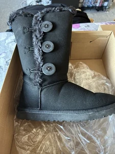 UGG Australia Bailey Button schwarze Stiefel UK-Größe 4,5 - Bild 1 von 4