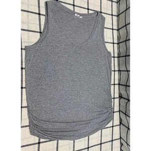 Gap Maternity Tank Top Heather Gray Size Med Cinched Sides Stretchy Comfortable  - Picture 1 of 11
