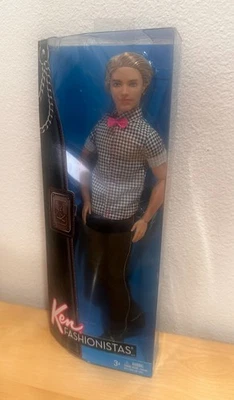 2011 "Ken" Fashionistas Barbie Doll - Blonde Hair | Pink Bow Tie - W3954 - NRFB - Image 1 of 4