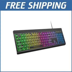 Full-Sized Backlit Keyboard with 4X Large Font & Anti-Slip Design for Stability - Picture 1 of 9