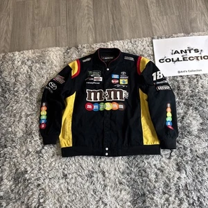 Authentische schwarze Baumwolljacke Nascar Kyle Busch JH Design M&M Druckknopf Größe 2XL - Bild 1 von 12