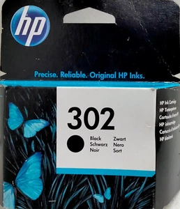 HP 302, Original F6U66AE UUS Black, Genuine Ink Cartridge OVP - Afbeelding 1 van 5