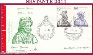 X82 FDC SOVRANO MILITARE ORDINE DI MALTA SMOM S.M.O.M. GRAN MAESTRI 1978 - Imagen 1 de 1