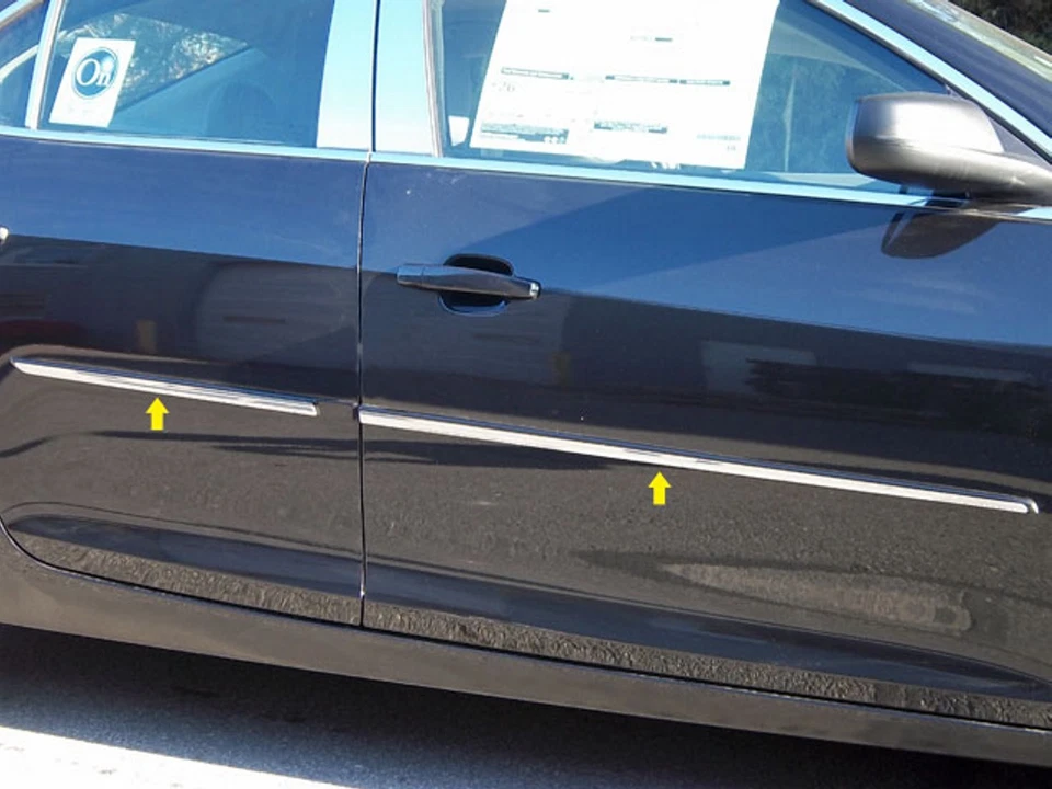 2013-2015 CHEVROLET MALIBU 4 Piece Stainless Steel Body Molding Insert Trim Kit - Image 1 of 1