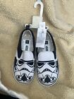 Nwt - Baby Gap Star Wars Slip On Shoes Sneakers Storm Trooper Size 9 Toddler