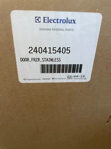 OEM Electrolux Refrigerator Freezer Door Assembly (Stainless) 240415405 - Picture 1 of 1