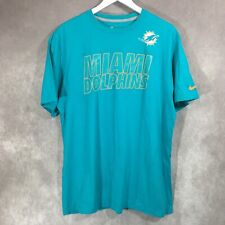 NIKE Miami Dolphins NFL Team Apparel T-Shirt Mens XL Teal Graphic Logo Football