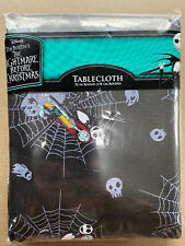 NEW Vinyl Tablecloth The Nightmare Before Christmas 70” Round Jack Skulls Disney