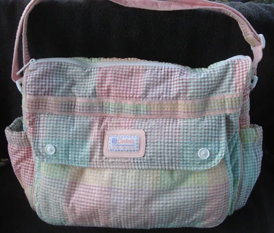 Vintage Carter's Classic Infant Gingham Check Diaper Bag - Image 1 of 4