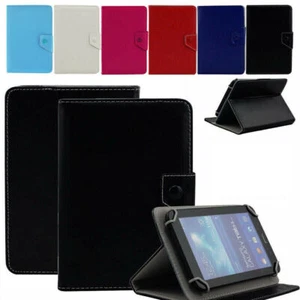 Universal Leather Folding Stand Case Cover For iPad Amazon 7/8/10 inch Tablet - Picture 1 of 30
