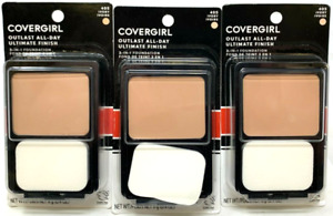 (3) Covergirl Outlast All-Day Ultimate Finish 3-In-1 Foundation Sealed 405 Ivory
