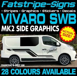 passend für Vauxhall (Opel) Vivaro MK2 SWB GRAFIK AUFKLEBER DECALS STREIFEN CAMPER VAN - Bild 1 von 2