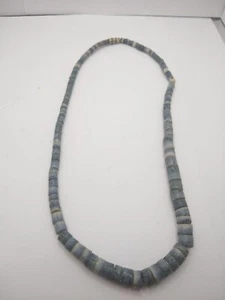 Vintage Blue Coral Heishi Bead Necklace 6 inch diameter. - Picture 1 of 12