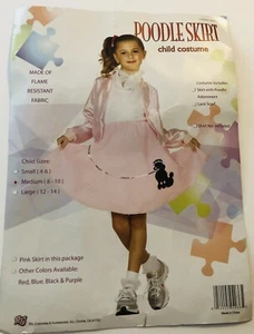 Poodle Skirt & Scarf Girls Sz M Ages 8-10 Halloween Costume 81024EB1D - Picture 1 of 6