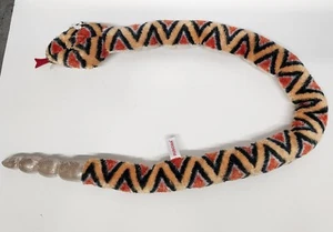 Colorful Diamond Back Rattle Snake Aurora Plush Black Orange Gold 50" - Picture 1 of 13