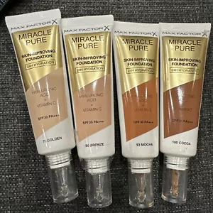 MAX FACTOR Miracle Pure Skin Long-Lasting Foundation SPF 30 30ml Shade 80 Bronze - Picture 1 of 1