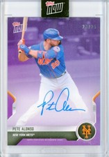 2021 Topps Now Road to Opening Day PETE ALONSO Purple AUTO Autograph Mets 23/25